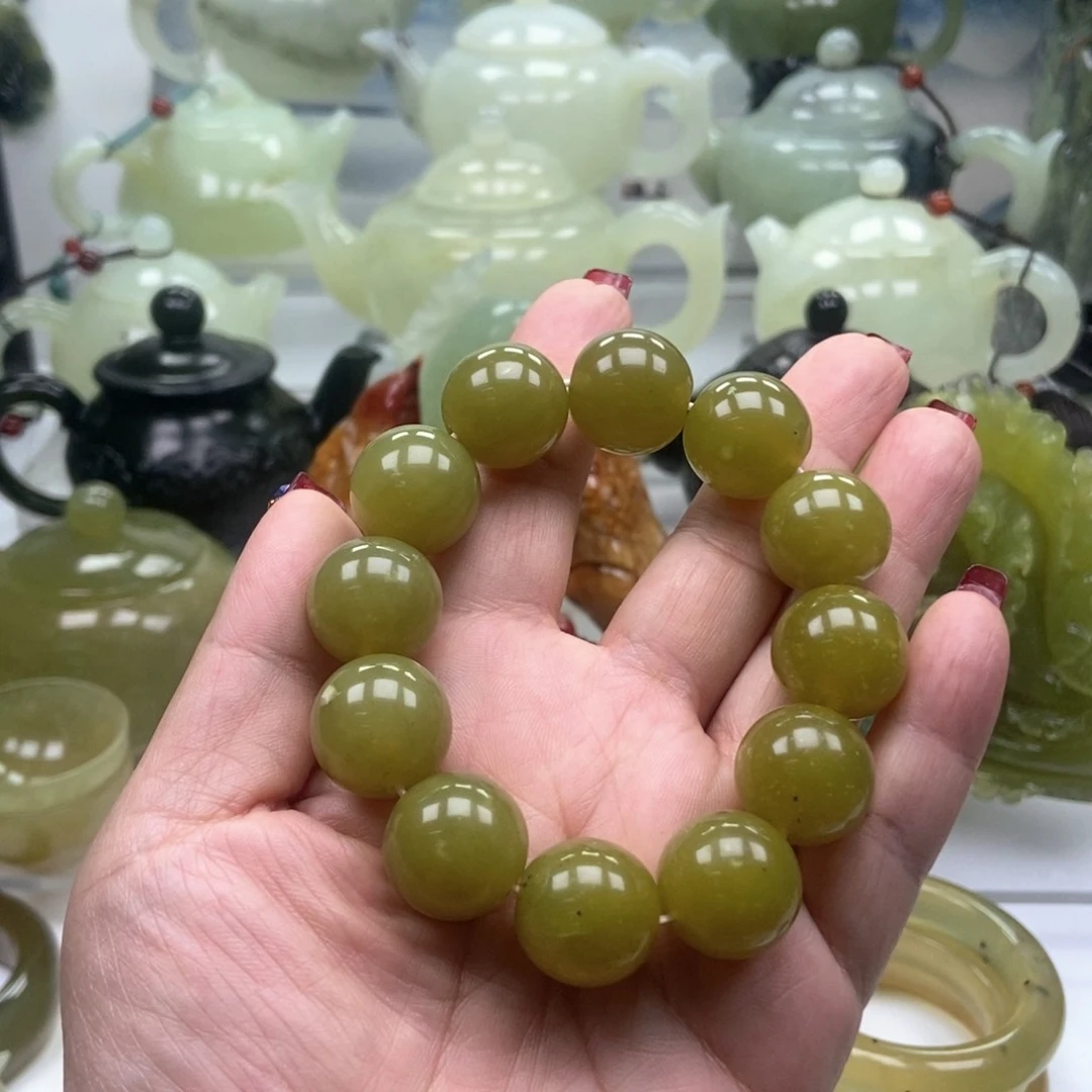 蛇纹石玉手链未镶嵌