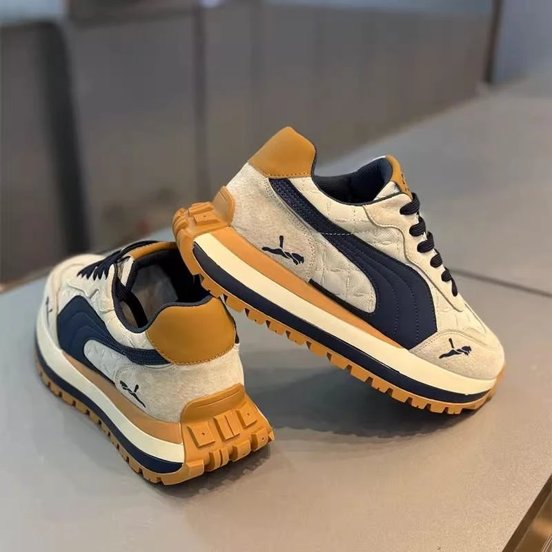 潮流阿甘鞋2025新款男鞋百搭耐磨高级感鞋板鞋防水轻便潮款休闲鞋