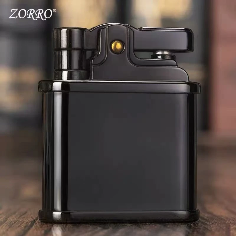 【清】ZORRO/佐罗 黑冰磕头机按压式防风煤油打火机男士礼物 C0333