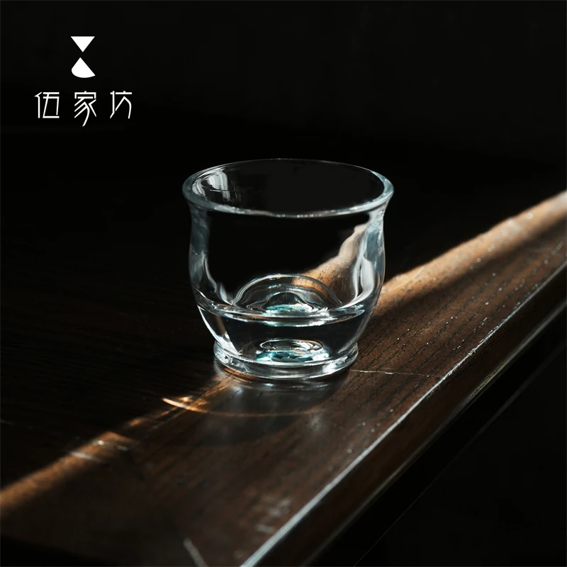 伍家坊水晶玻璃主人杯高档透明个人杯翠微平安杯茶杯耐热喝茶杯