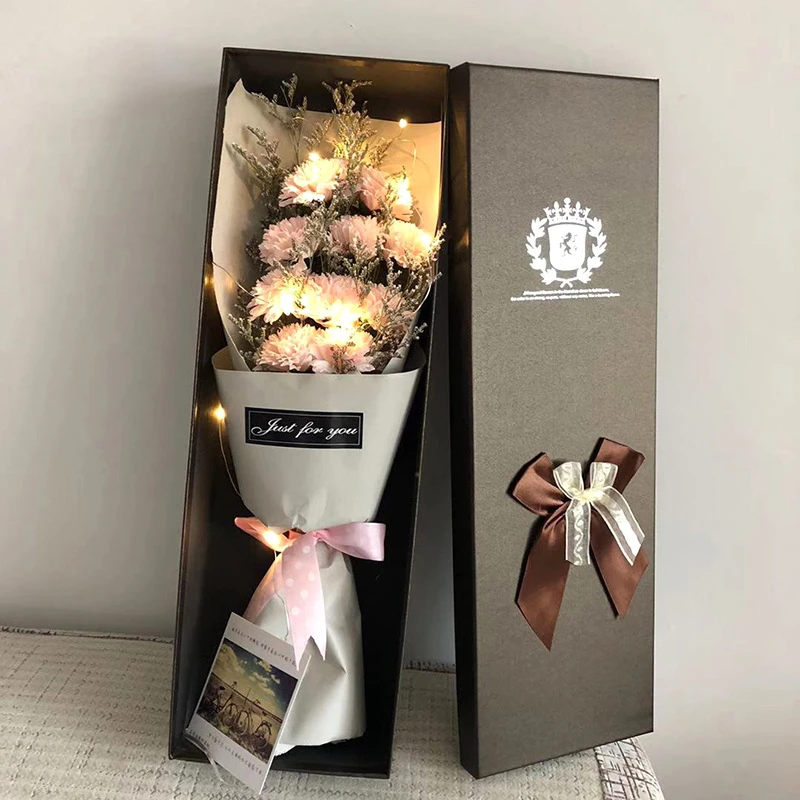 永生花香皂花六一儿童节生日礼物玫瑰花康乃馨送女友同学老婆妈妈