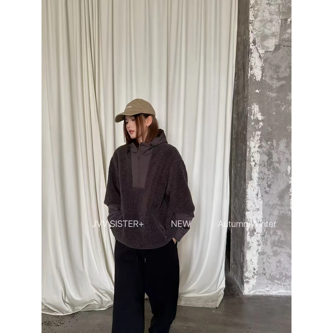 爱唯依（F）-卷卷毛！连帽设计加厚卫衣（JM00697#）JVV
