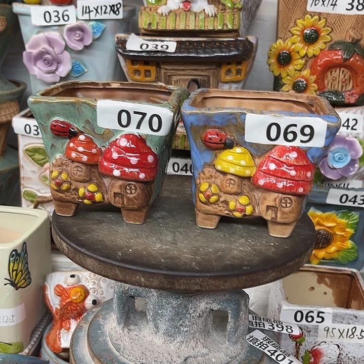 粗陶材质多肉花盆