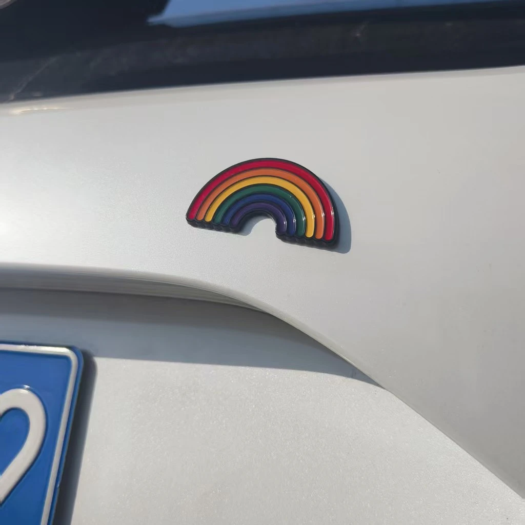 汽车摩托车3D贴贴纸电动车汽车彩虹创意个性遮挡装饰车身搞笑车贴