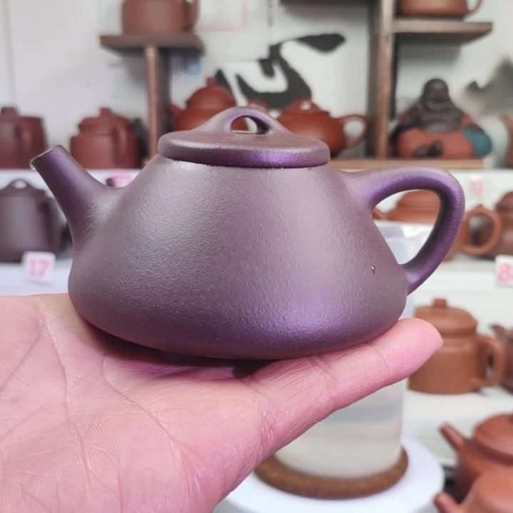 紫砂茶壶ℒ子冶老紫泥160cc左右微瑕