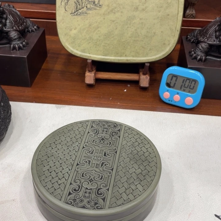 思***安易砚老坑玉带石砚台砚台