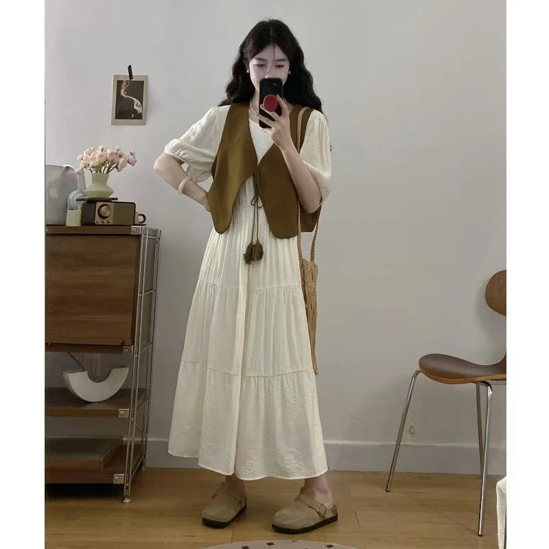 休闲风静奢风时尚套装吊带背心气质裙子时尚韩版套装