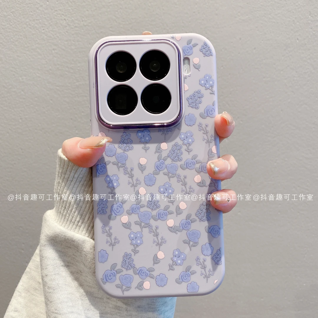 （小米15系列）小胖妹适用小米15/小米15pro气质防摔高级手机壳花海