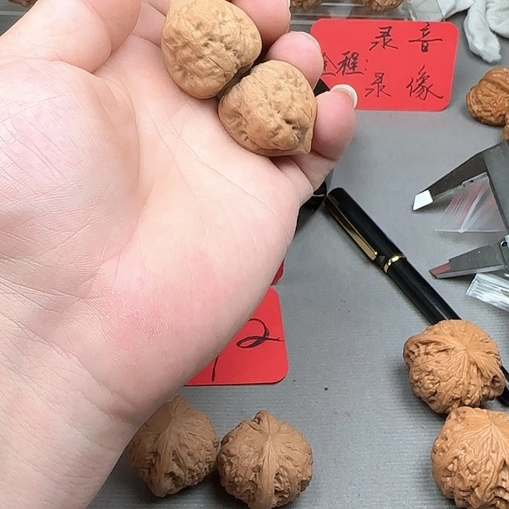 ****光核桃古蝉文玩核桃