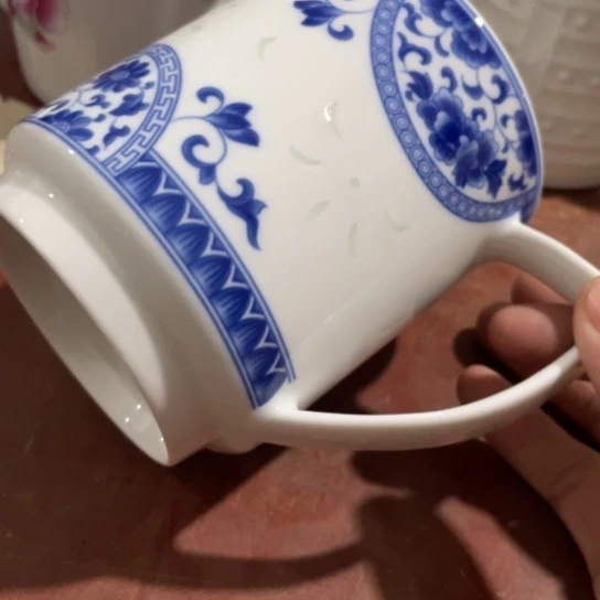 瓷片陶瓷陶瓷青花玲珑无盖