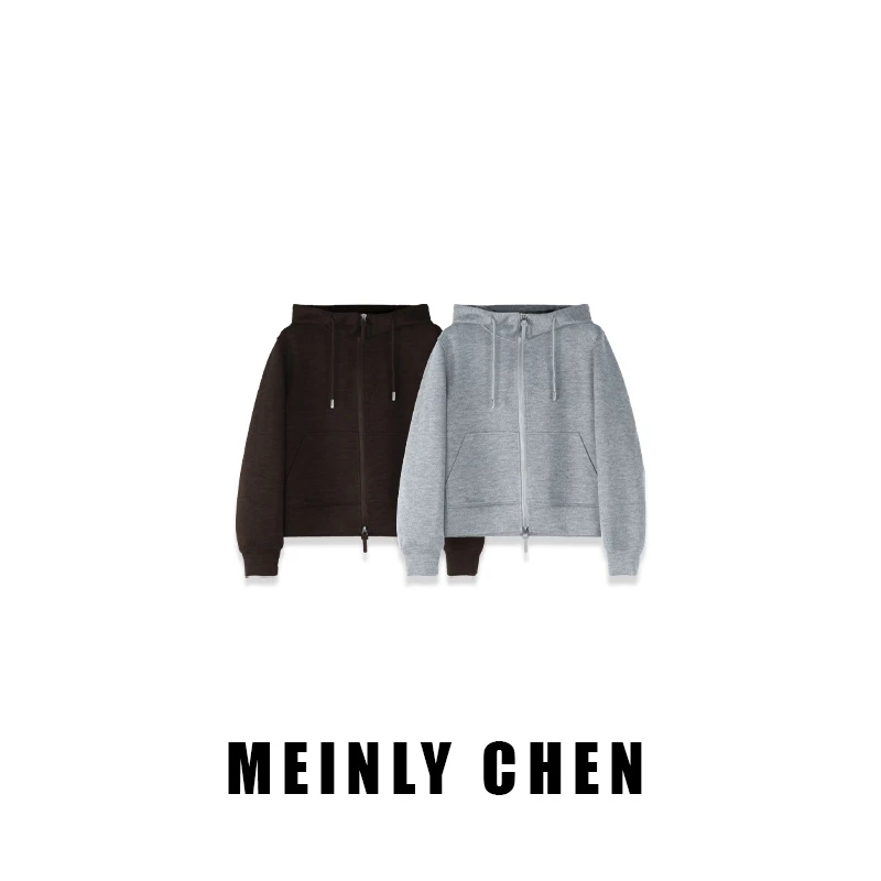 【MEINLY  CHEN】高端设计师款时尚舒适休闲纯色卫衣外套8250377
