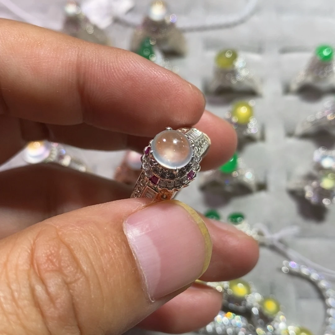 定制翡翠未镶嵌高冰7.2mm
