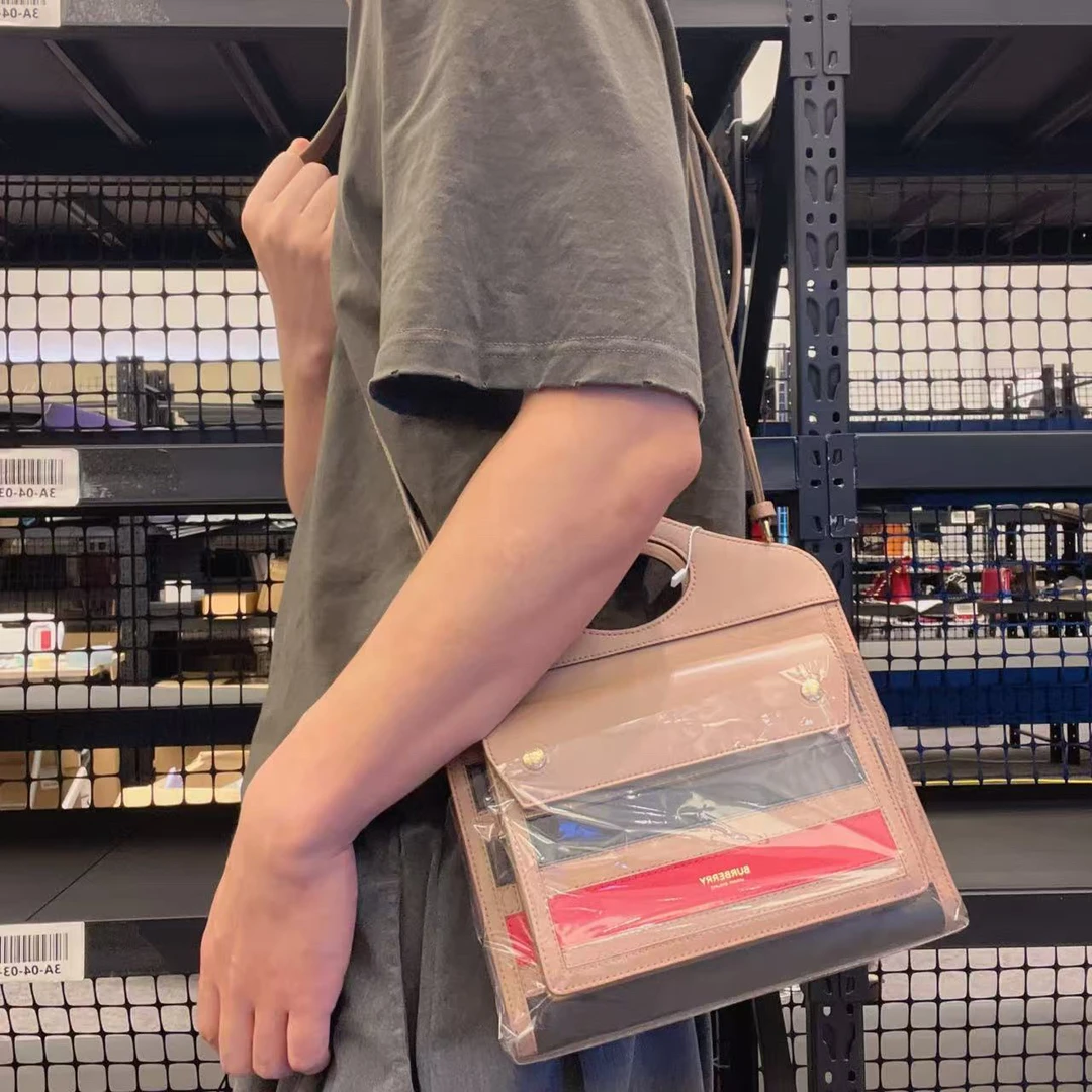 95新 BURBERRY/博柏利 【涛】 77 0841 拼色手提斜挎