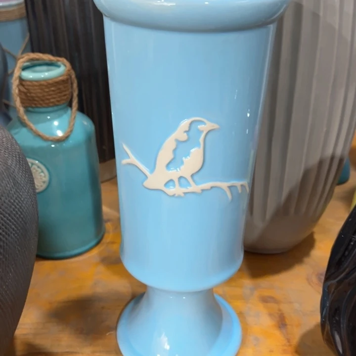 陶瓷花瓶摆件外贸出口微瑕捡漏高34口13公分