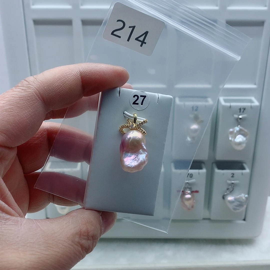 合金淡水珍珠吊坠(不含链)