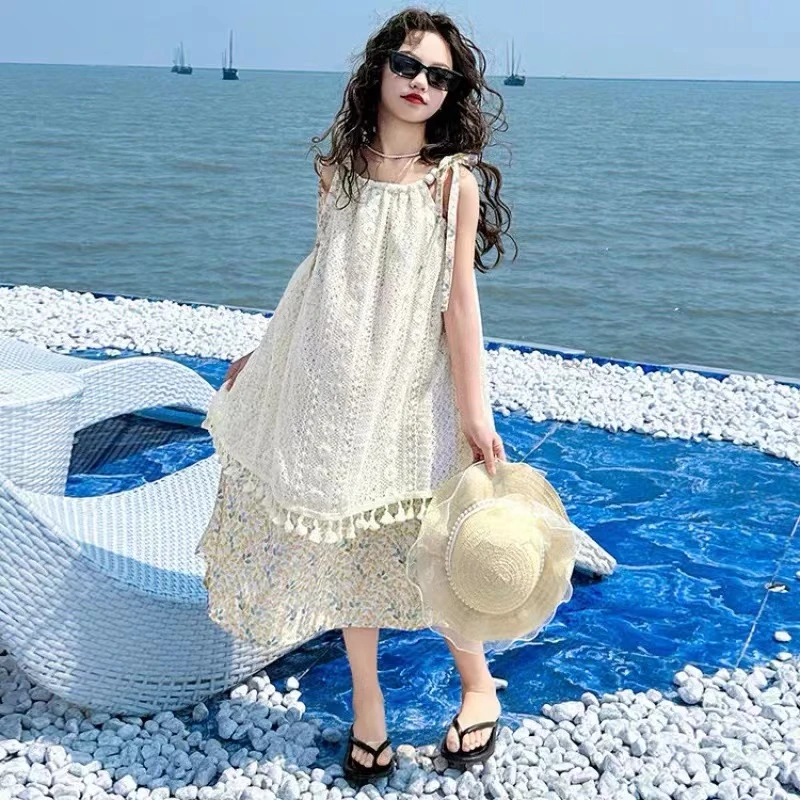 夏日休闲风女童连衣裙906