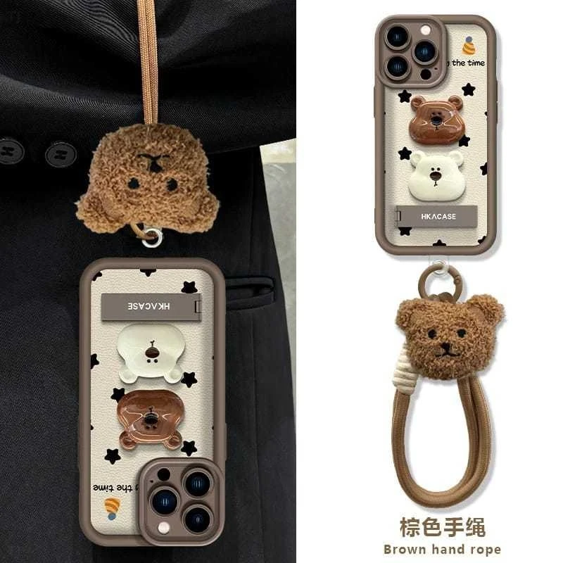 适用苹果16/15PRO全包小羊皮手机壳华为可爱荣耀VIVOIQOO小米OPPO