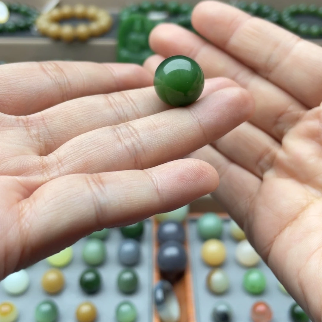 和田玉未镶嵌手链15碧玉