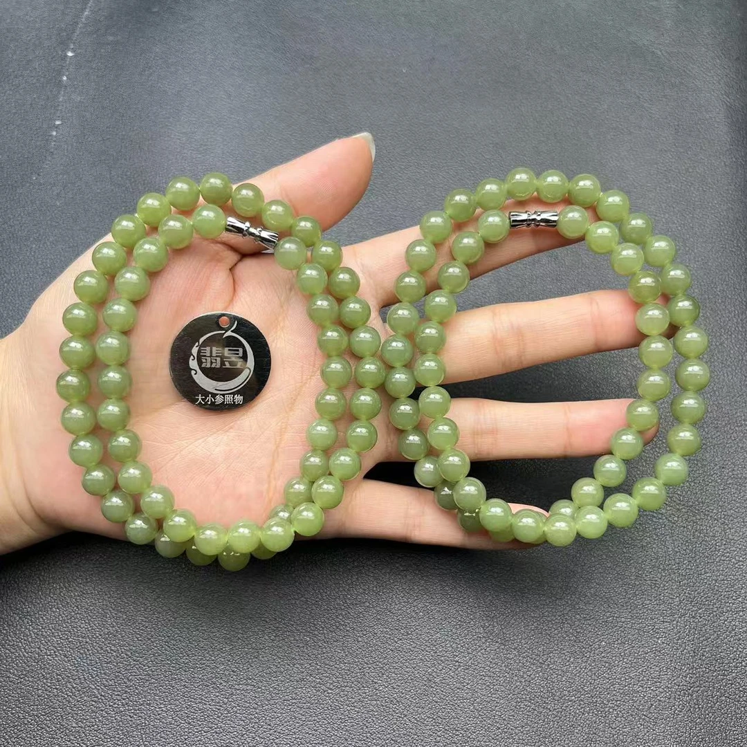 翡昱-SH20-20769-和田玉珠链颈饰/约7+/46颗/-多样性发其一C