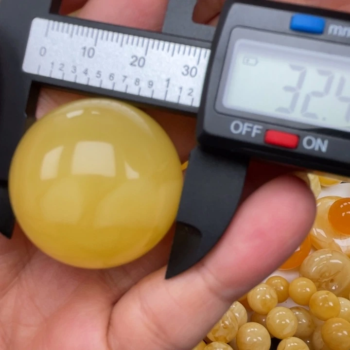 裸石蜜蜡未镶嵌蜜蜡圆珠