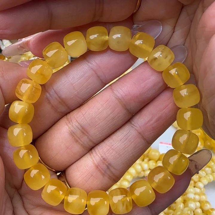 手链蜜蜡未镶嵌鸡油黄老型手串