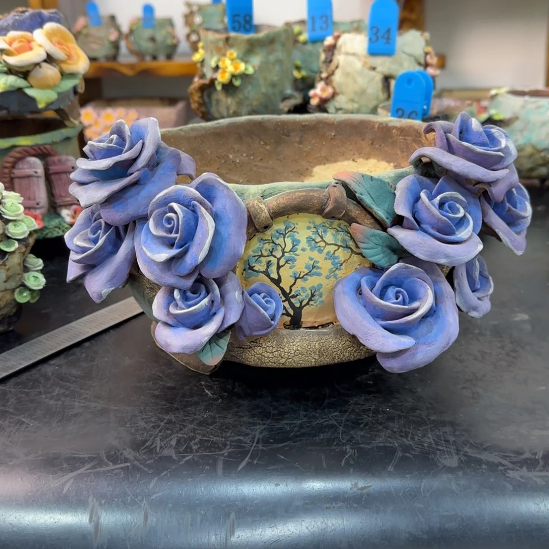 迷***者本默花器麦饭石花盆