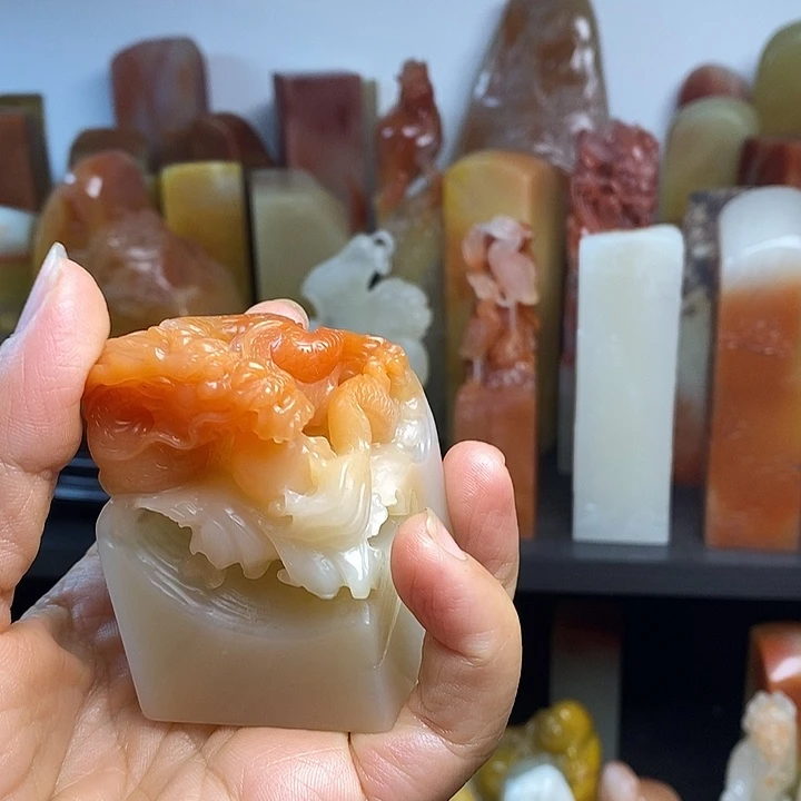 橘***人寿山石印石精品精品精品