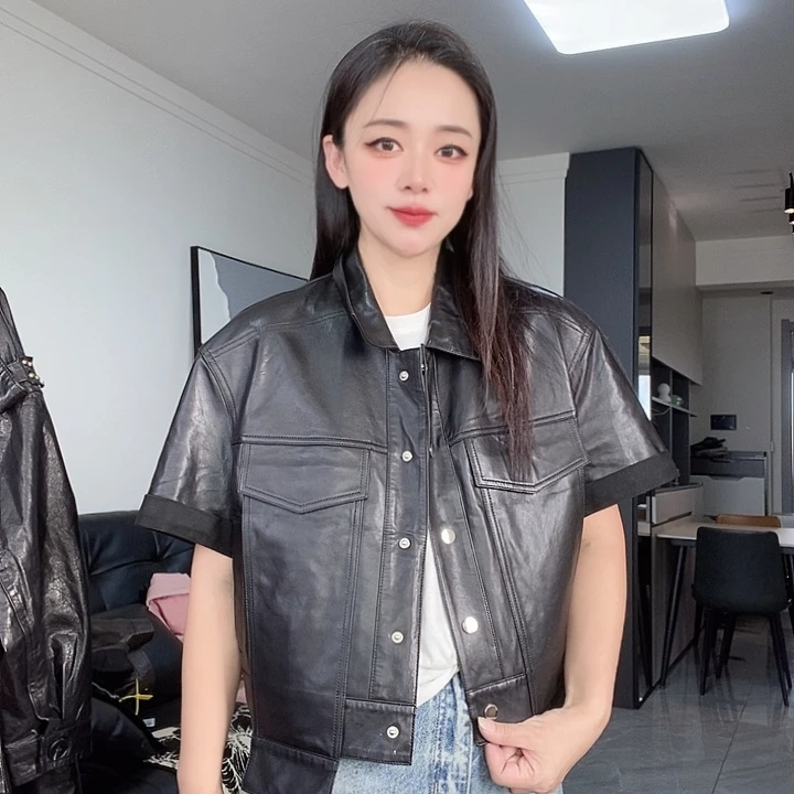 绵羊皮半袖外套120斤左右