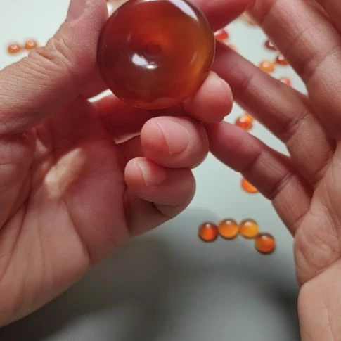 蓝***火玛瑙/玉髓未镶嵌平安扣