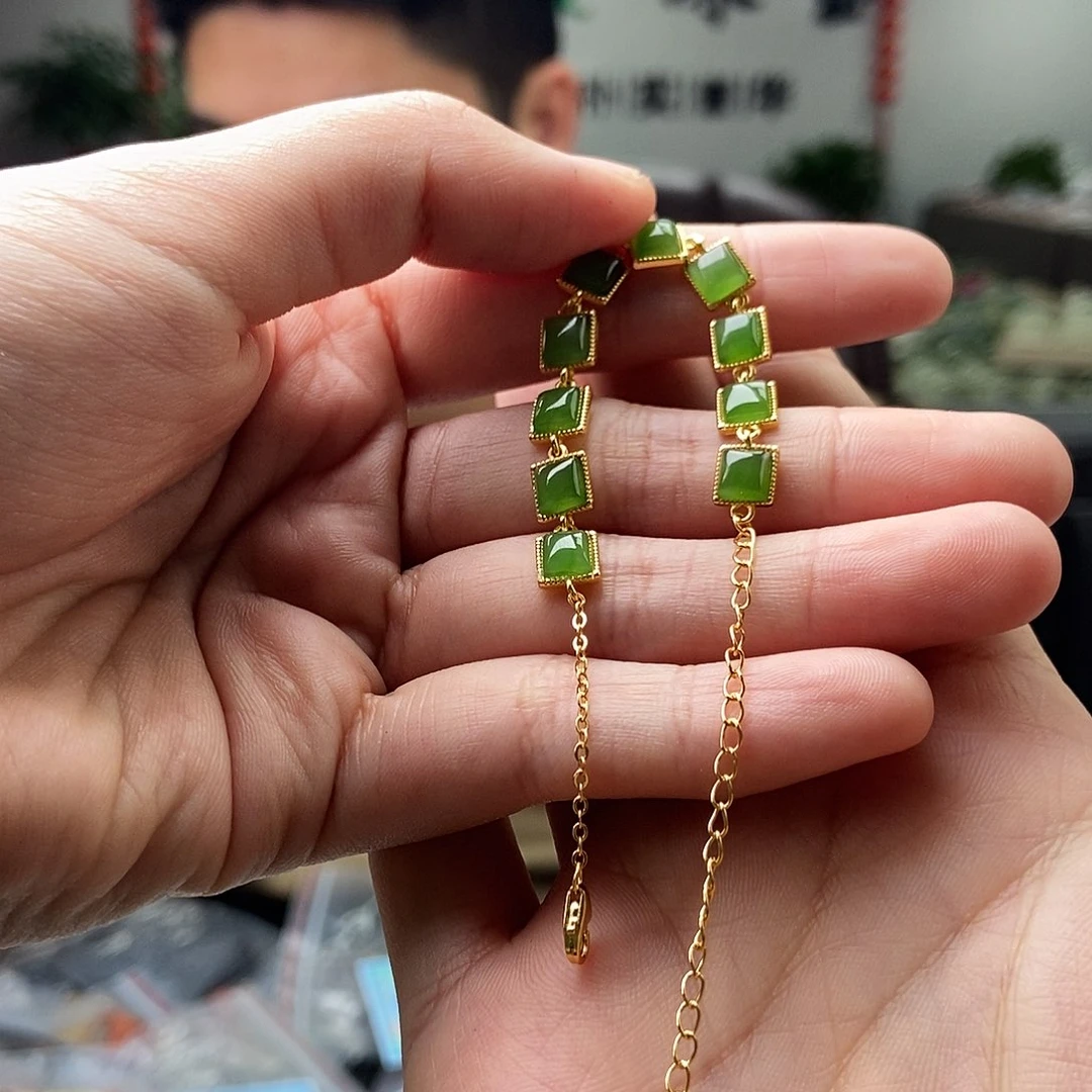 和田玉颜色多样性发拍一发一银S925镶嵌