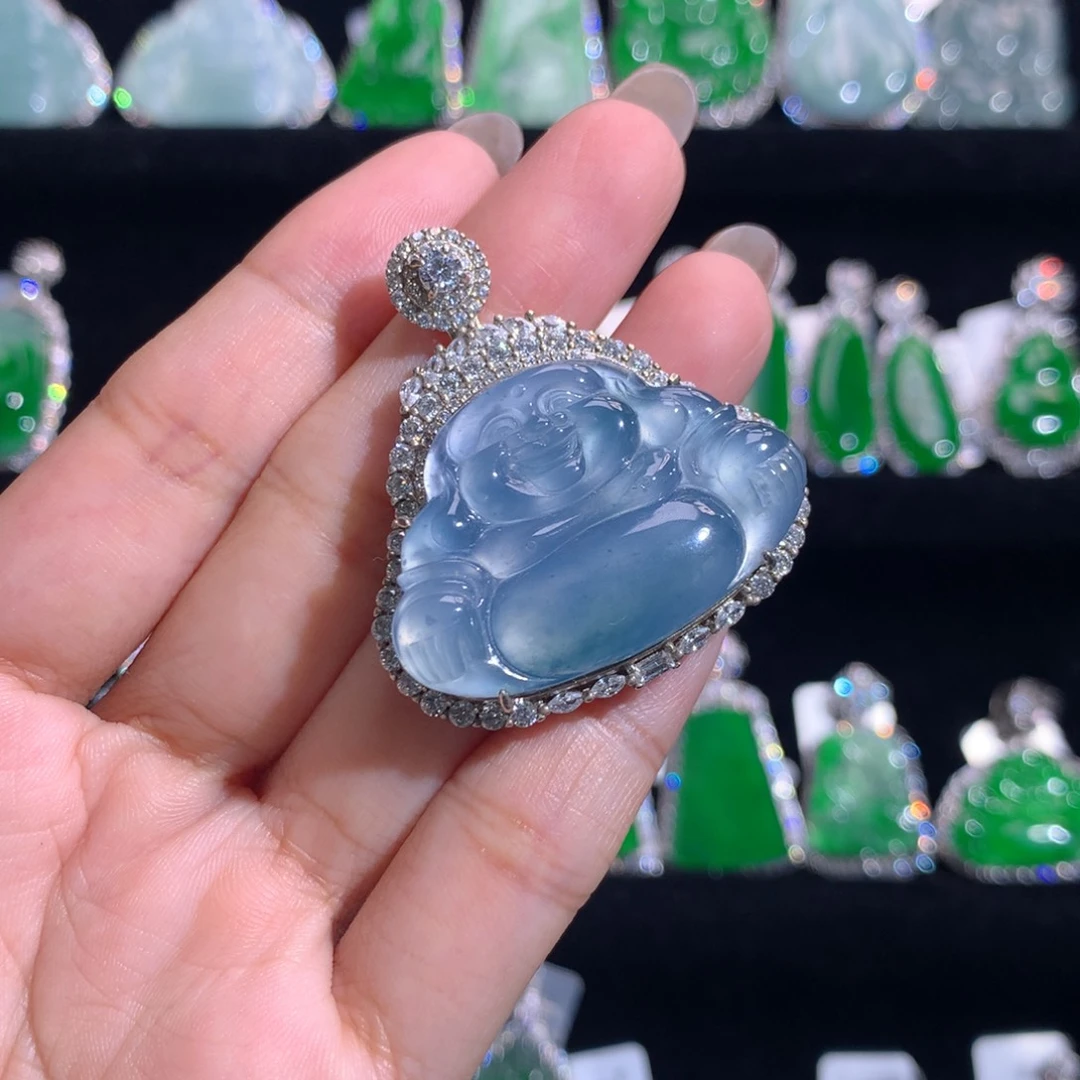 【闪购商品】翡翠银S925镶嵌颈饰天然翡翠