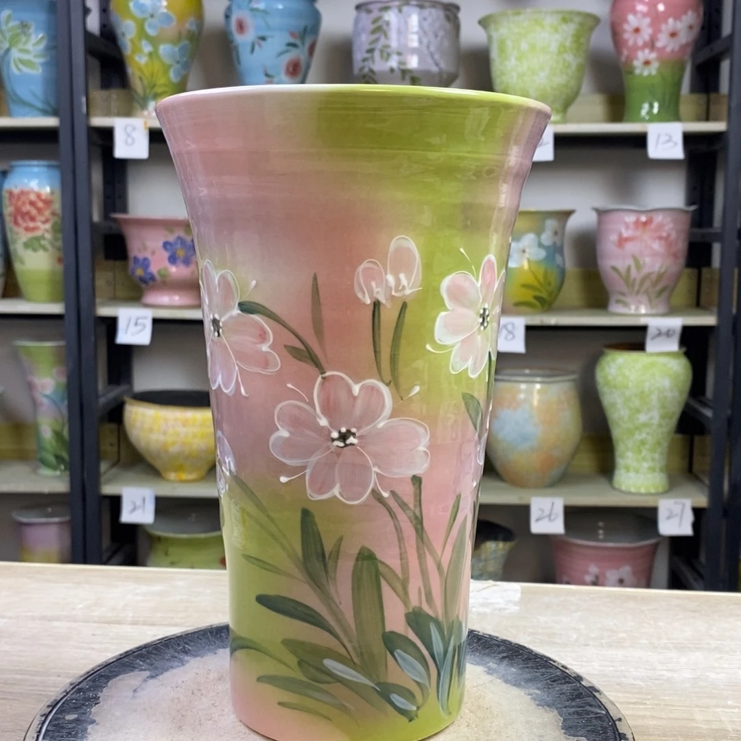 景德镇手工手绘花盆