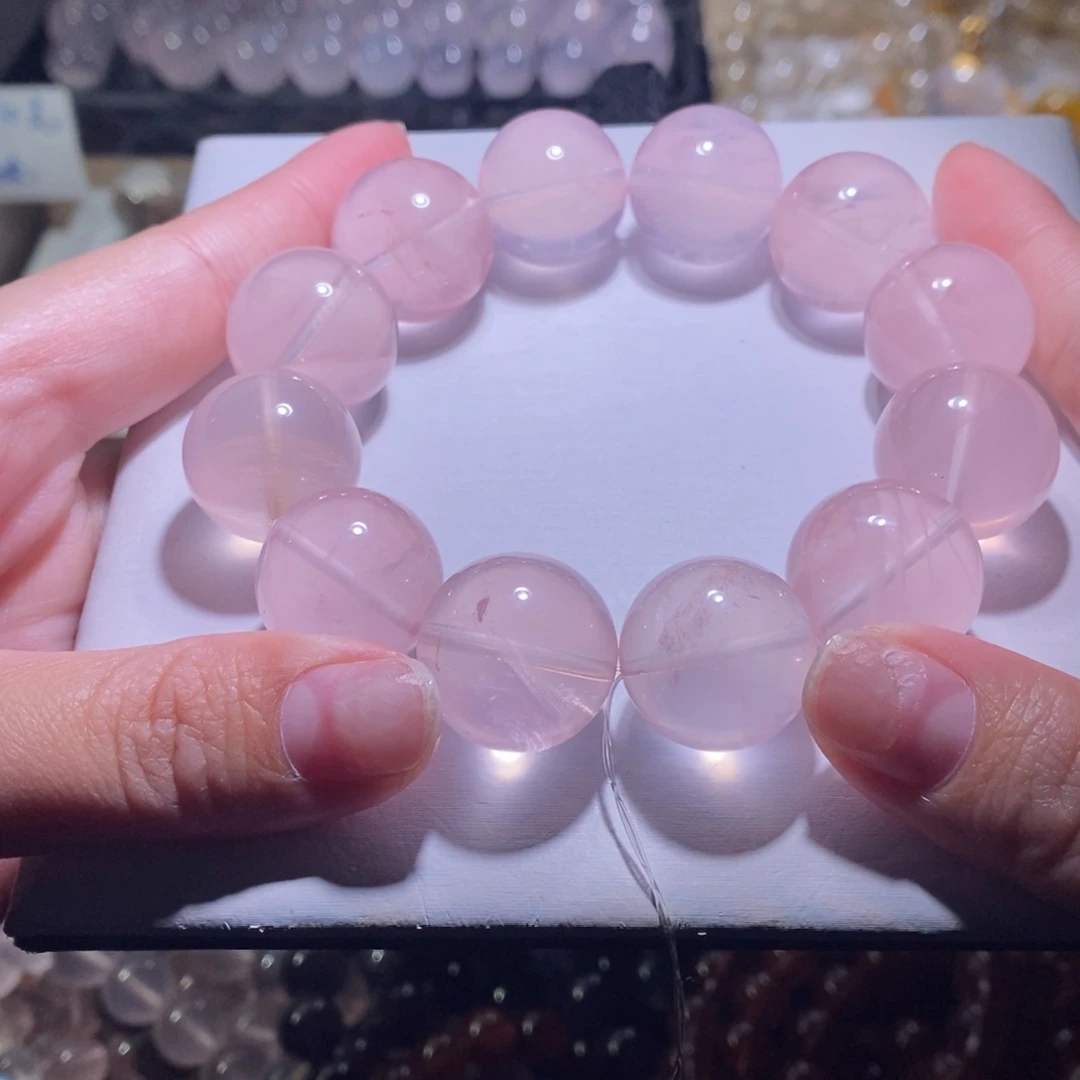 未镶嵌手链水晶粉水晶