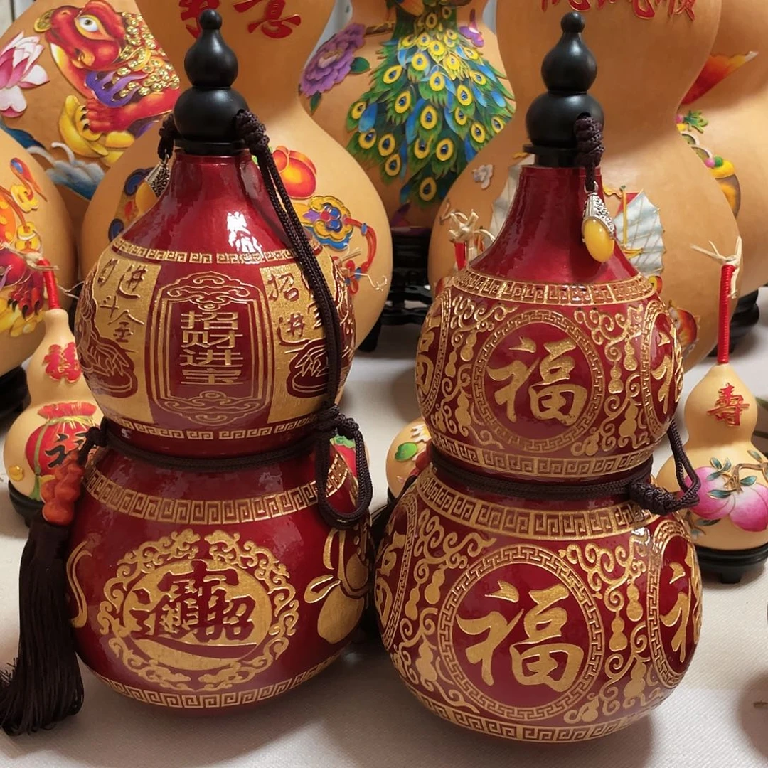 以***待有机玻璃葫芦福禄红色两个