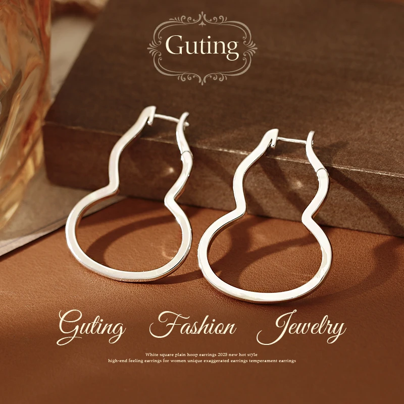 铜合金耳饰 21418葫芦耳钉轻奢高级感耳扣2025新款爆款耳饰女