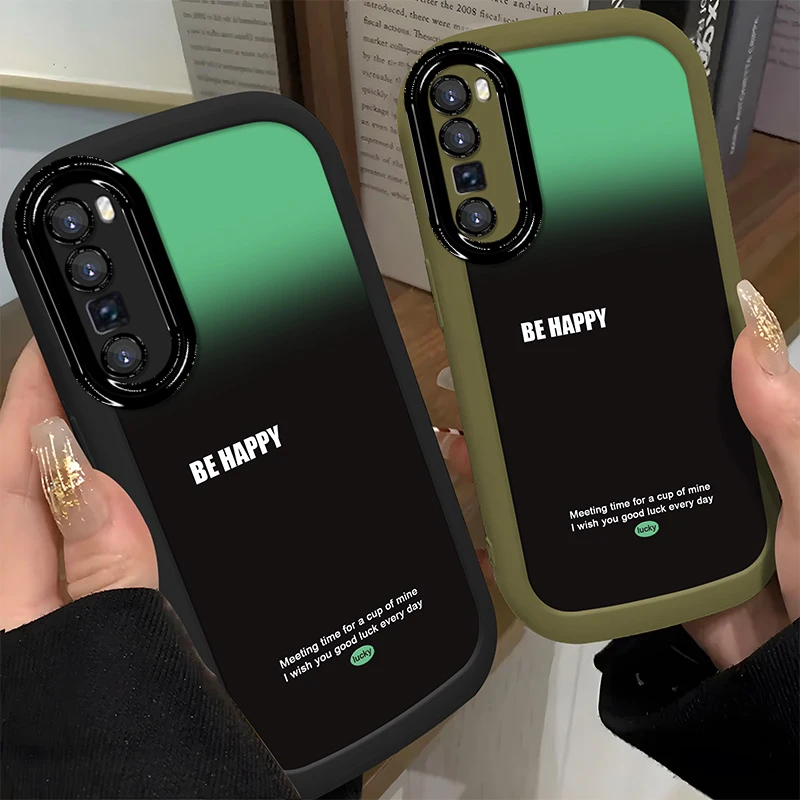 适用于【华为】Nova7Pro个性绿黑渐变英文简约硅胶防摔手机壳