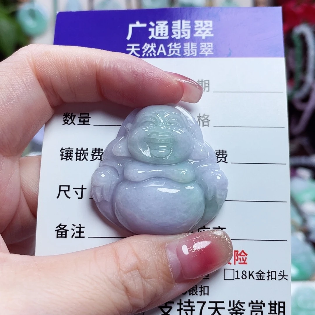 翡翠未镶嵌颈饰佛公32