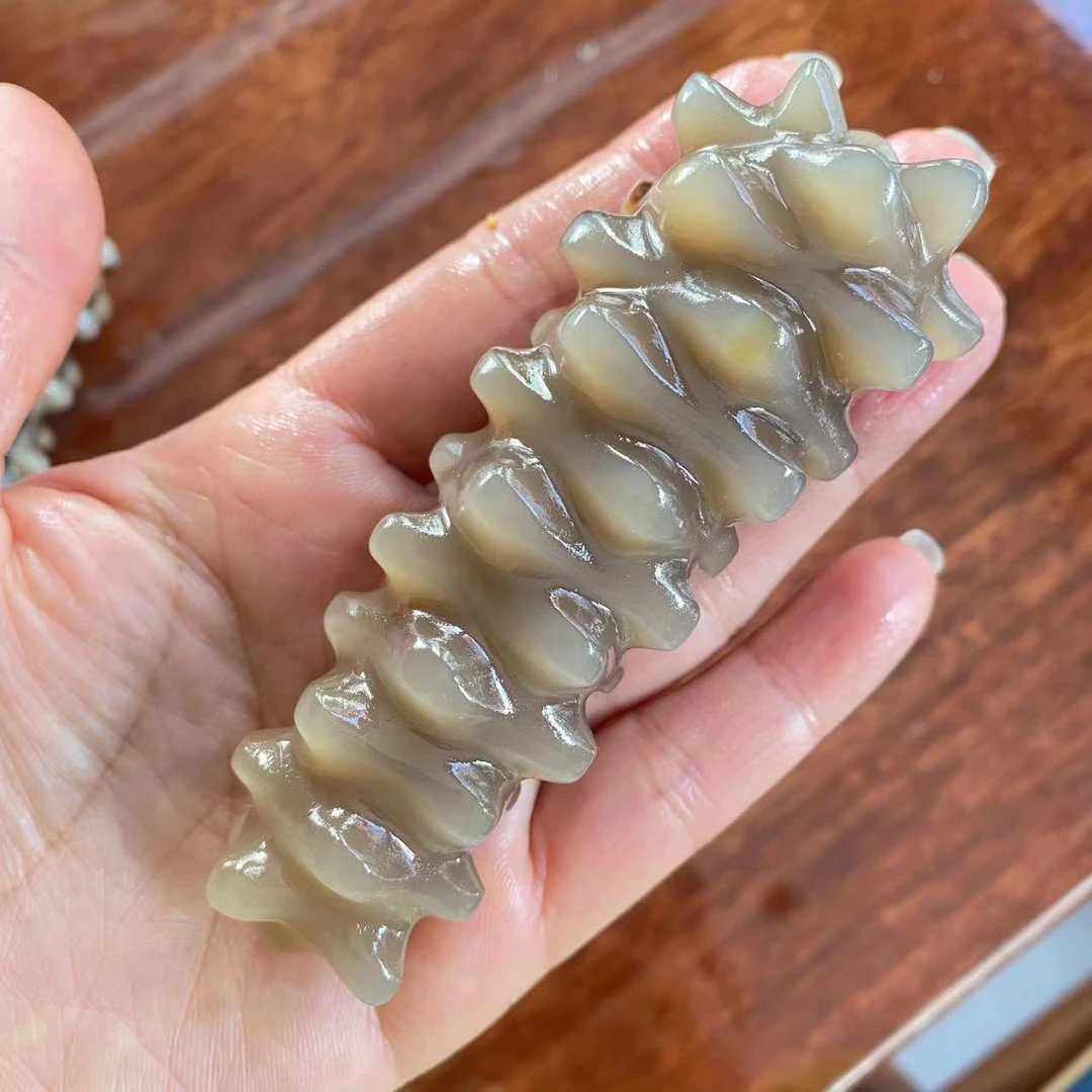牛角海参摩梳棒牛角梳疏通加厚刮痧牛角梳梳子中号五齿拨筋