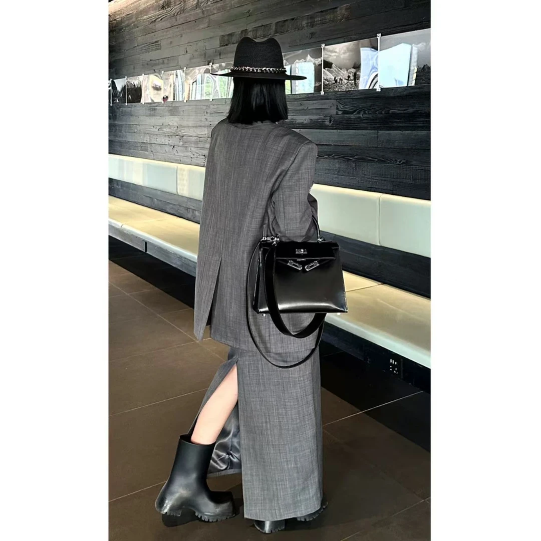 【618活动 】[光面皮]手拎单肩两用光面皮凯丽包包 A1259