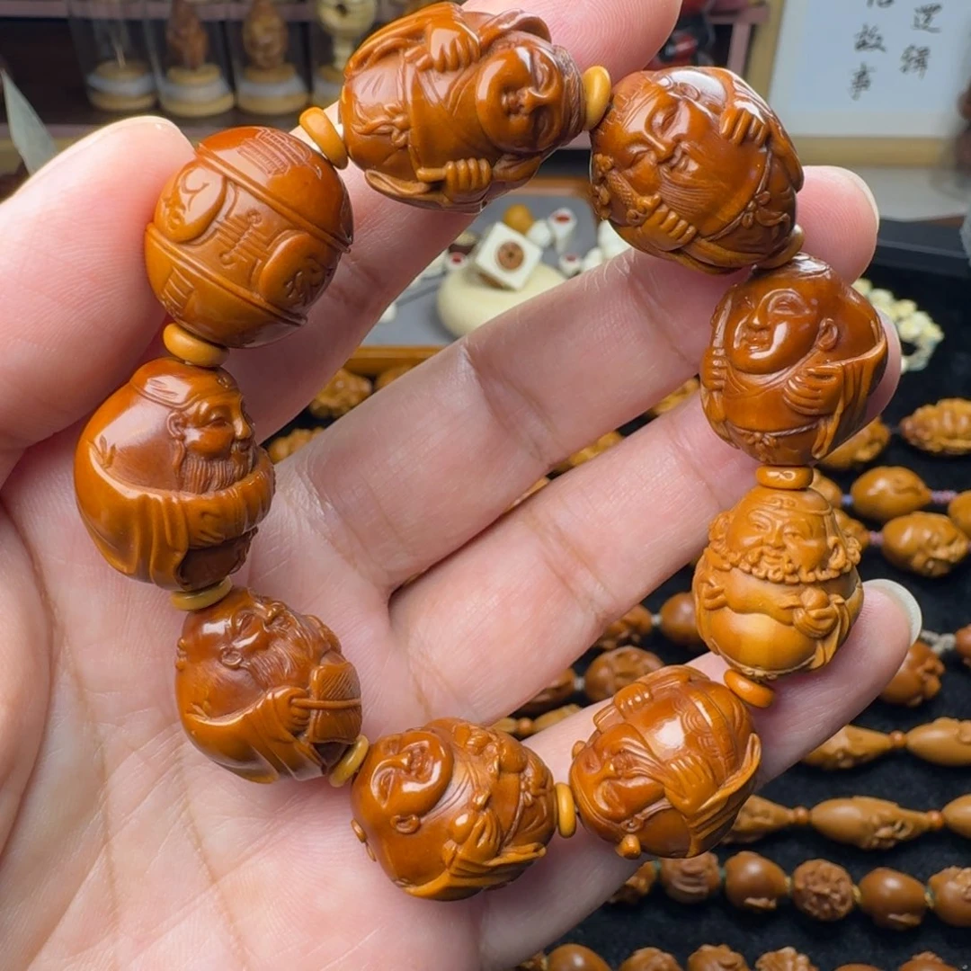 手串/手链橄榄核铁核老八仙，后补一颗