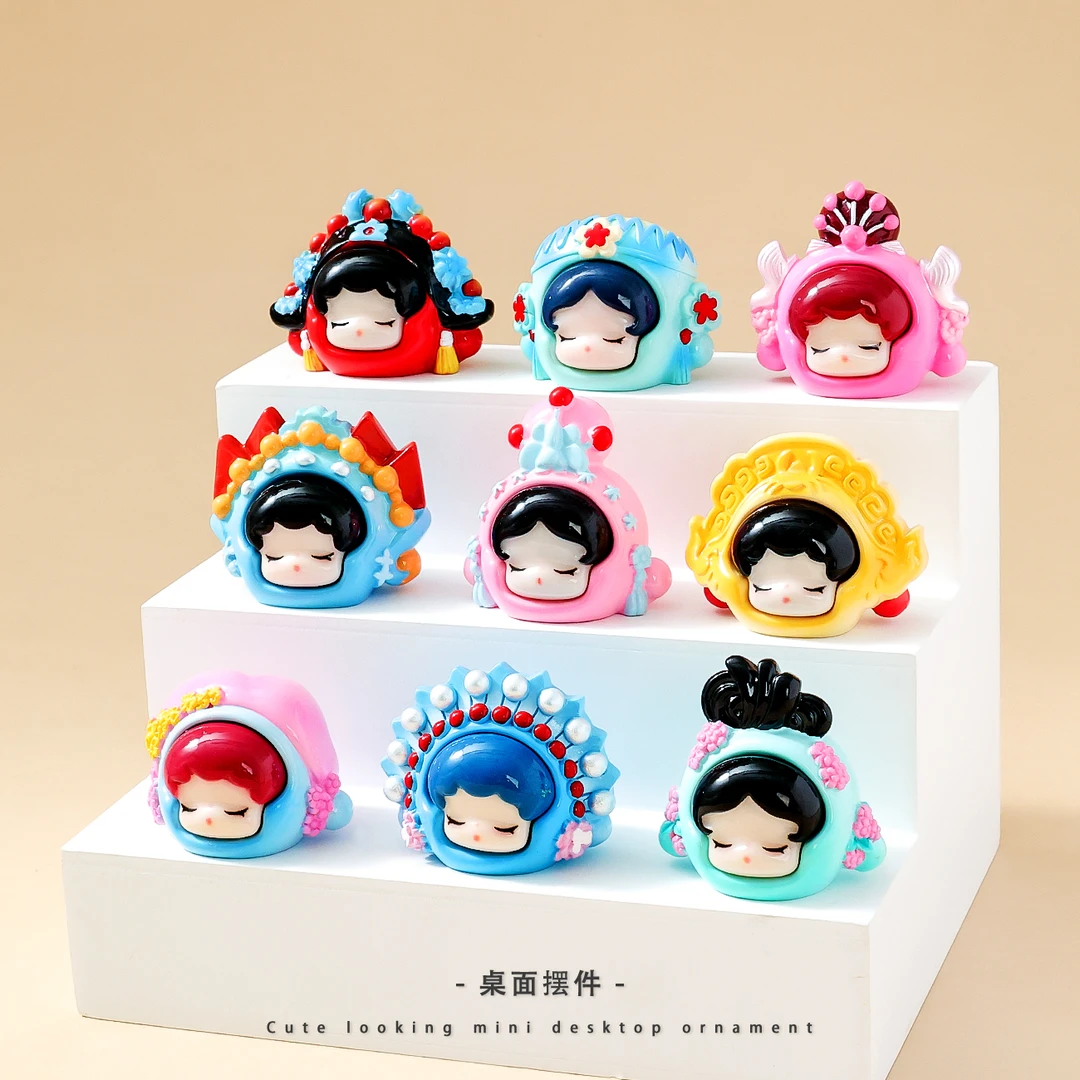 戏曲姐姐系列潮玩摆件车摆桌摆手工diy微景观摆件