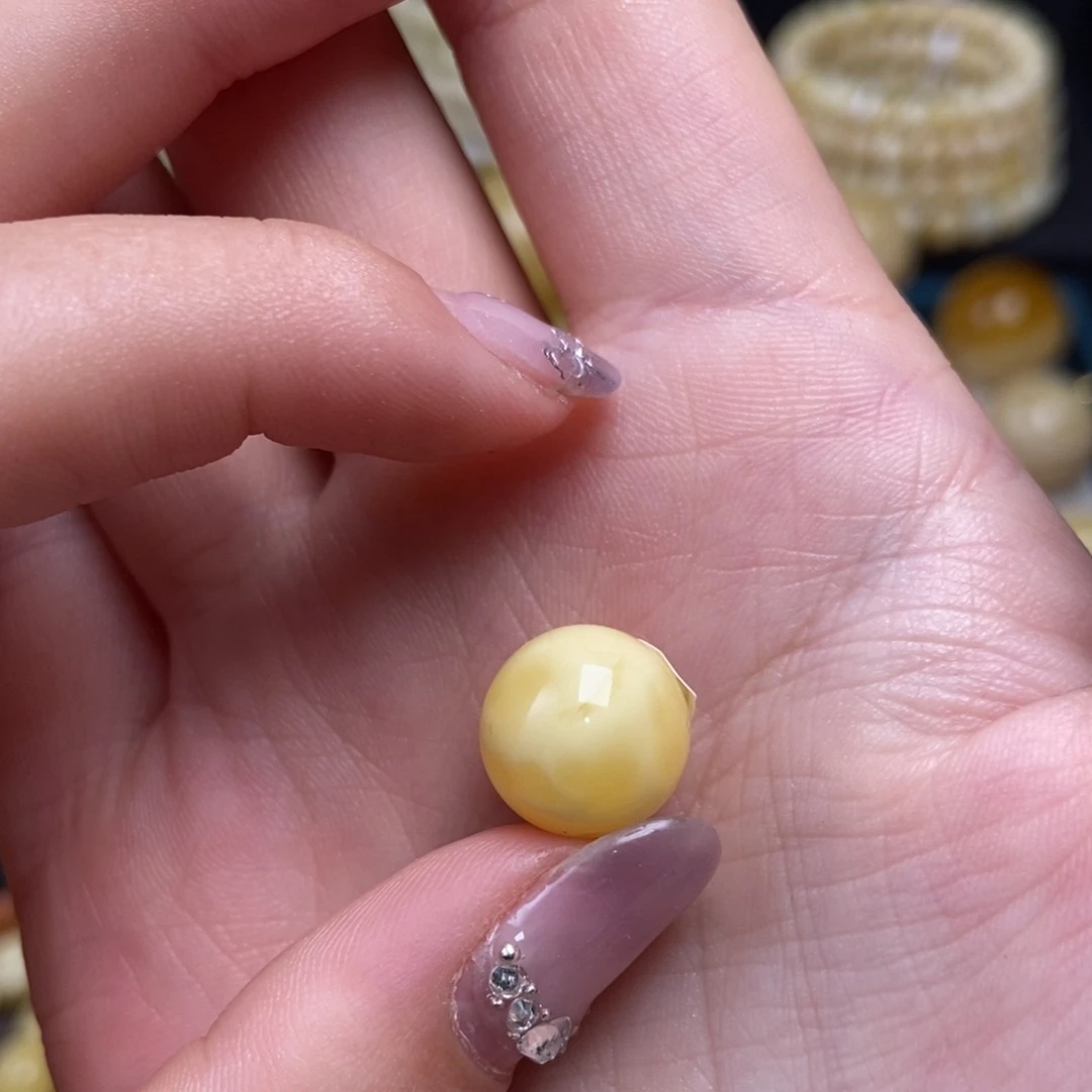 蜜蜡未镶嵌珠宝奇石12mm