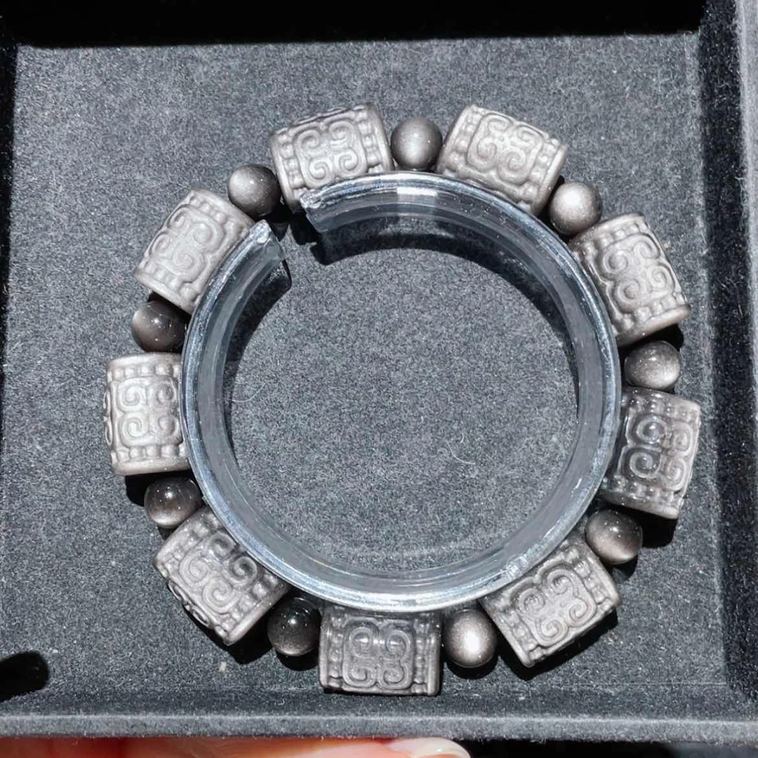 【闪购商品】未镶嵌黑曜岩手链?****蛋