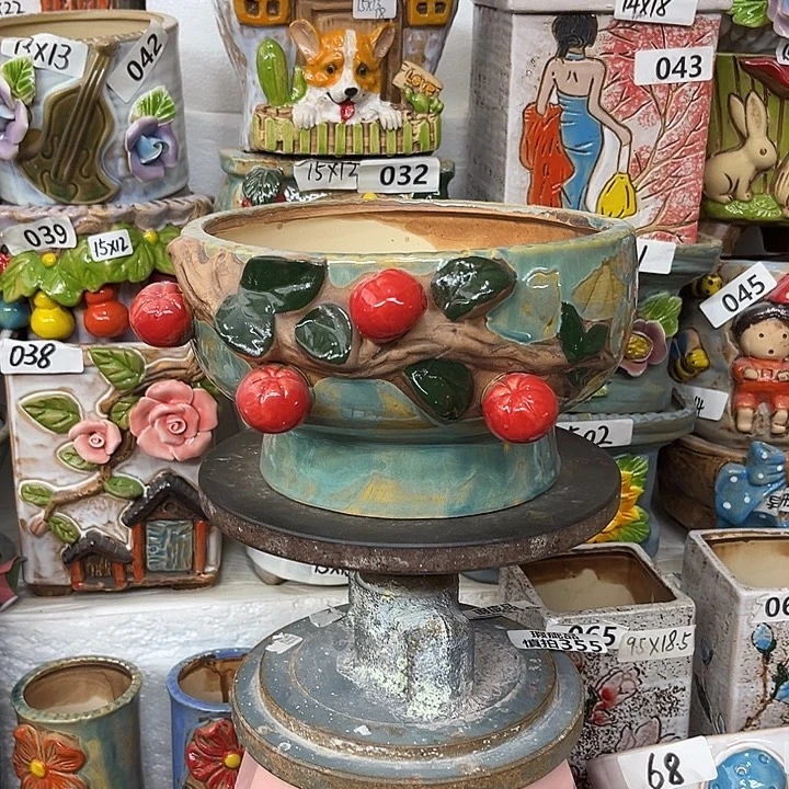 粗陶材质多肉花盆