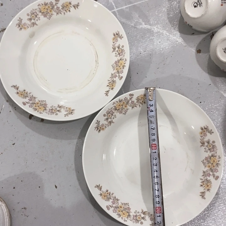 瓷片四厂强化瓷深盘一对