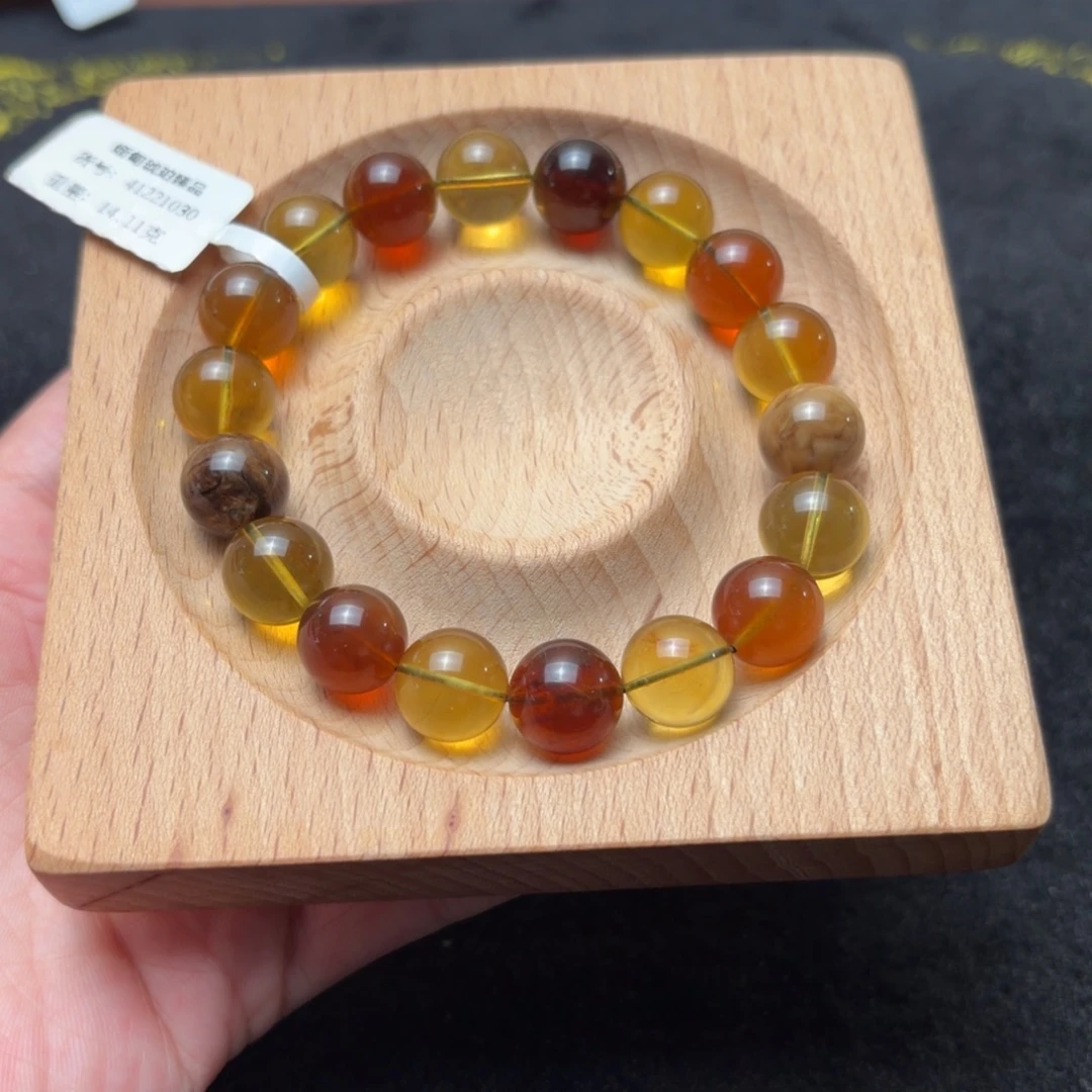 琥珀未镶嵌珠宝奇石11mm多宝