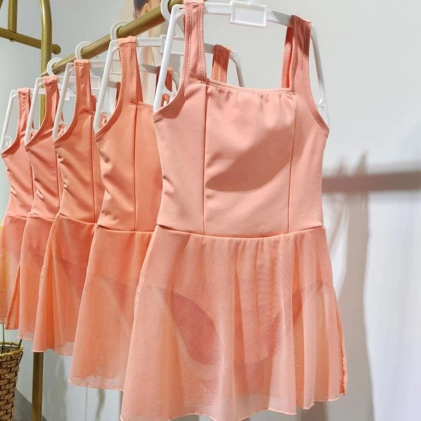 宝宝速干舞蹈服舞蹈服新款吊带女童体操服春夏新款儿童舞蹈服吊带