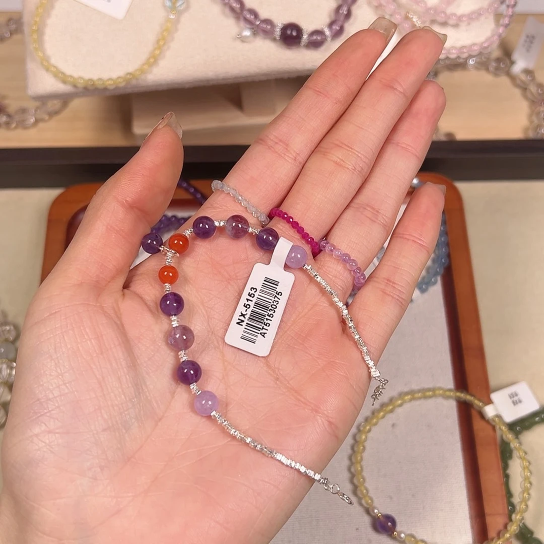 水晶手链未镶嵌5153紫色