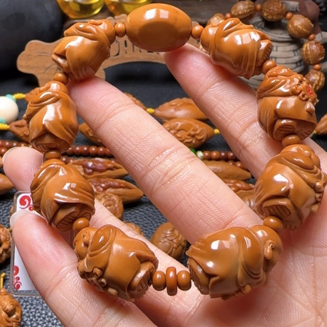 【闪购商品】橄榄核手串恭喜发财弥勒