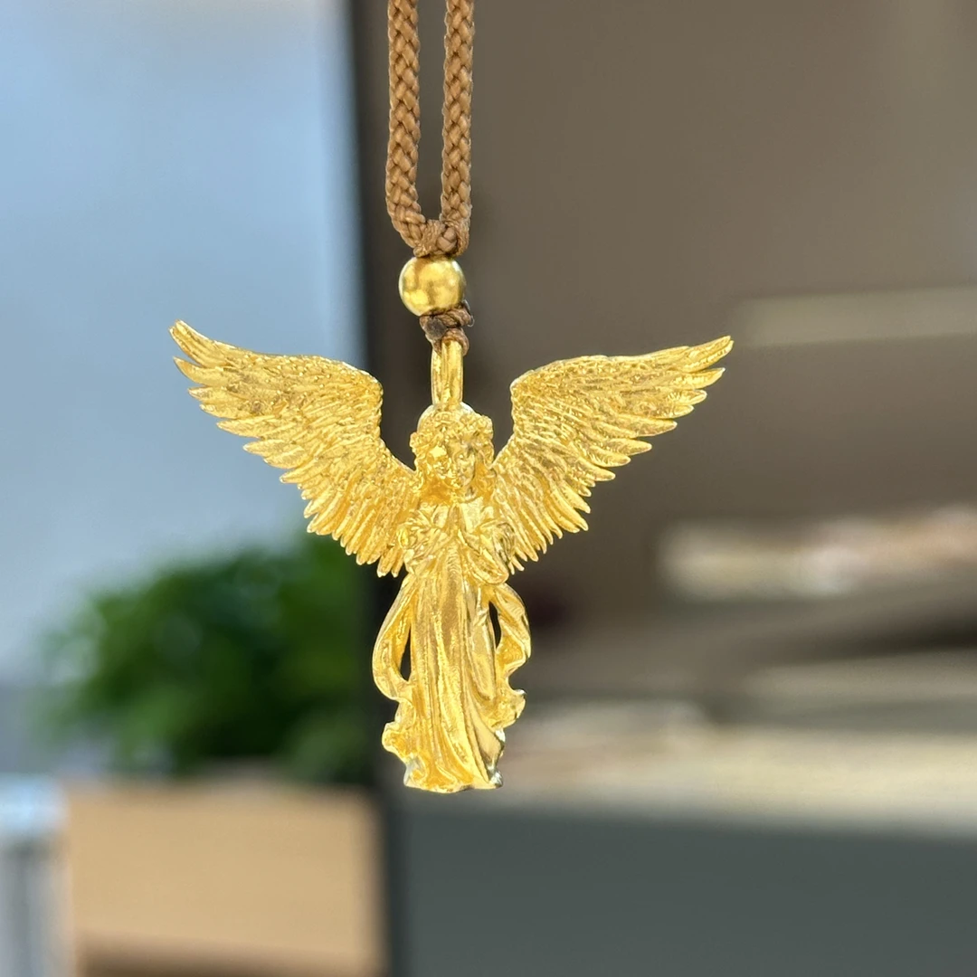 老鼎黄金 足金999【护爱天使吊坠】古法不支持七天无理由